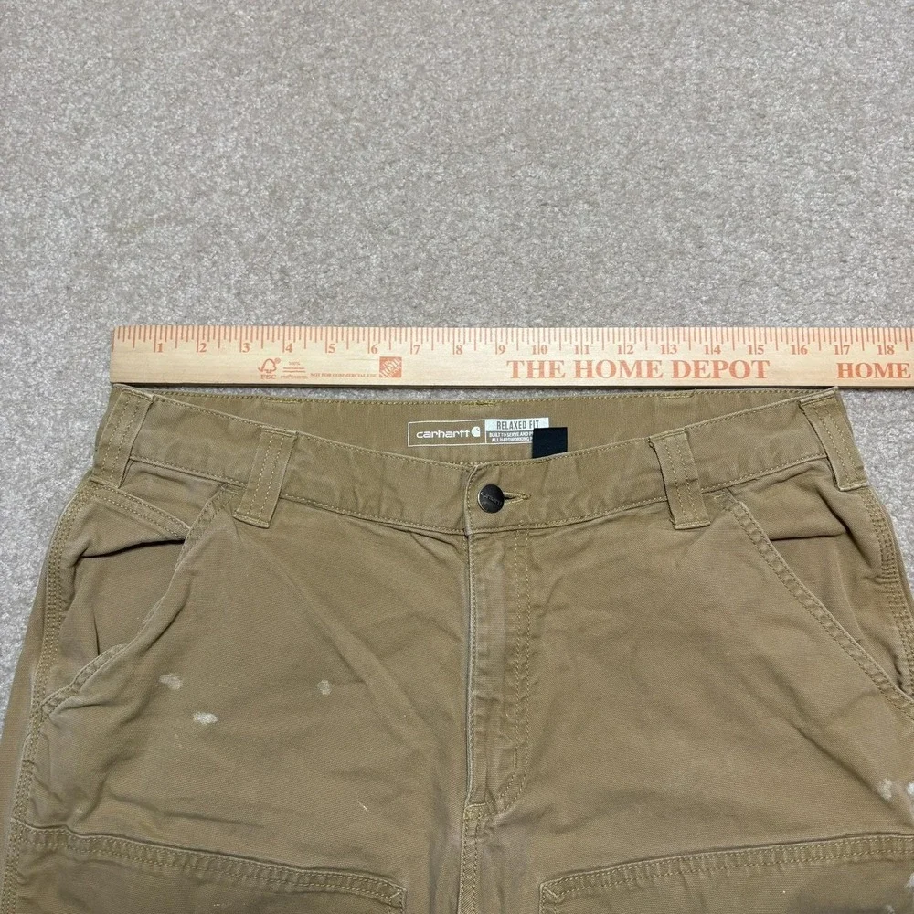 Carhartt Pants Mens 34x32 Tan Rugged Flex Relaxed Fit Work Carpenter Utility - Picture 6 of 16
